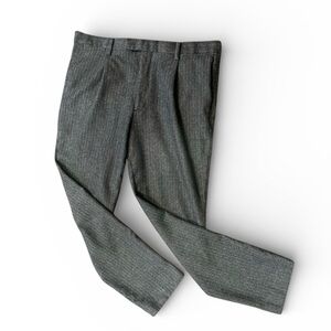 Banana Republic Men's Slim Fit Marzotto SUPER 110's Gray Herringbone Wool 34x30